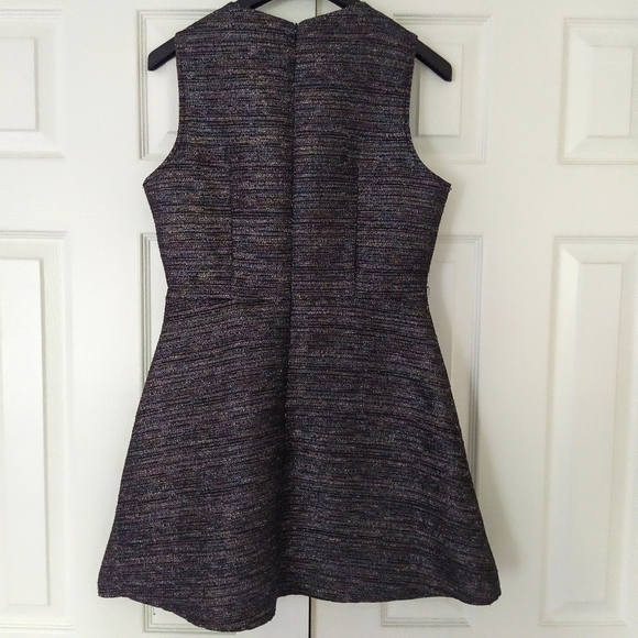 Metallic Key Hole Sparkle A Line Party Dress - Picture 6 of 9